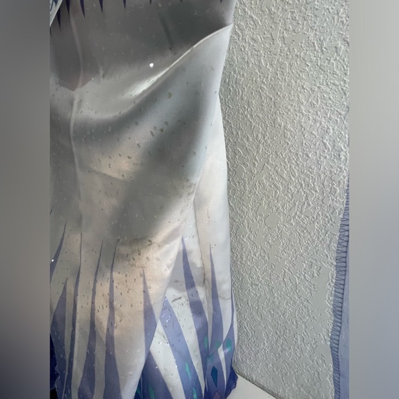 Disney Frozen Elsa the snow queen costume and matching shoes 4-6X - Picture 8 of 9